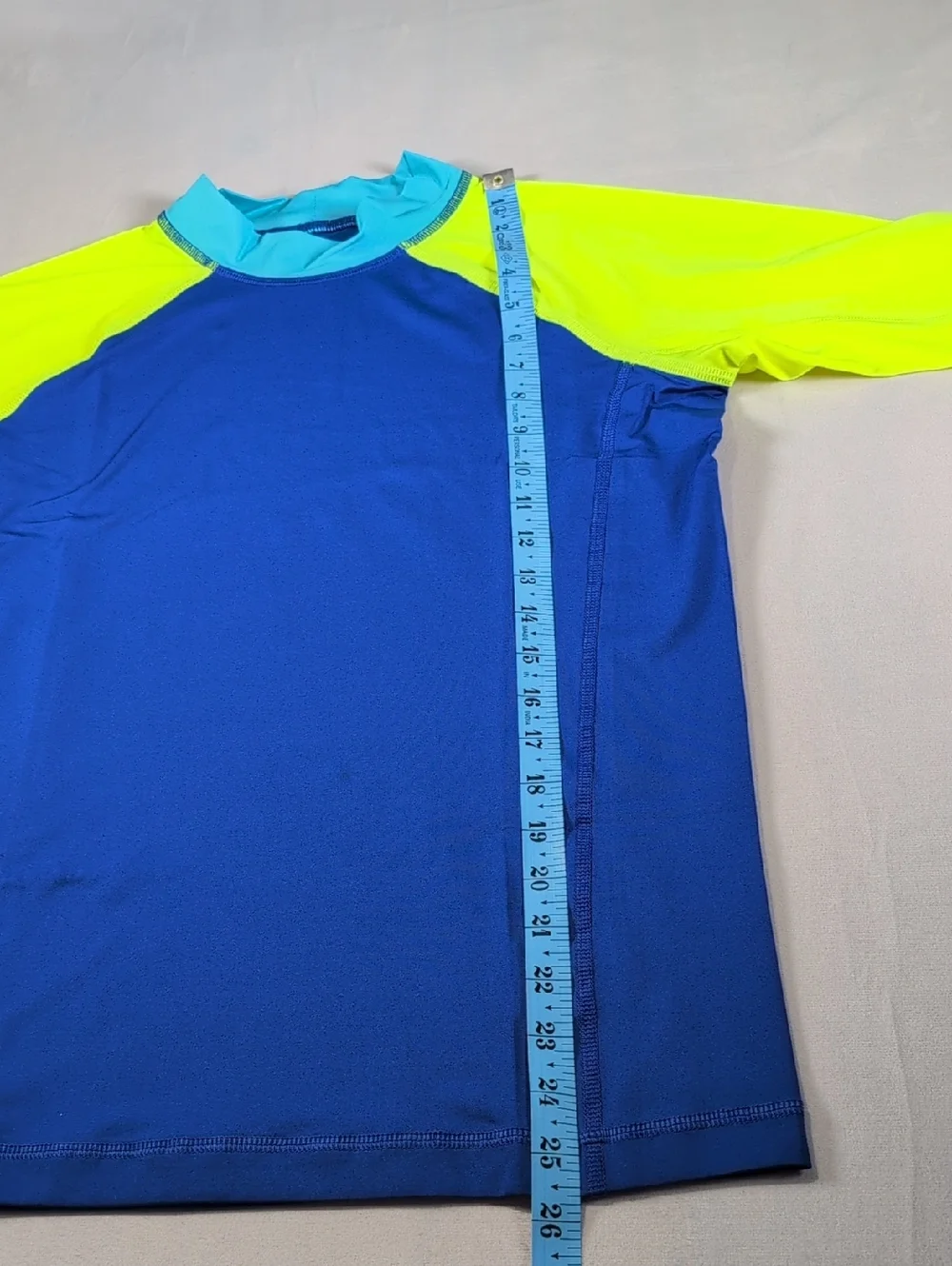Lands's End Short Sleeve Rash Guard Shirt Size Husky XL